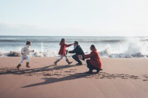 family photography in Aberdeenshire in the beach